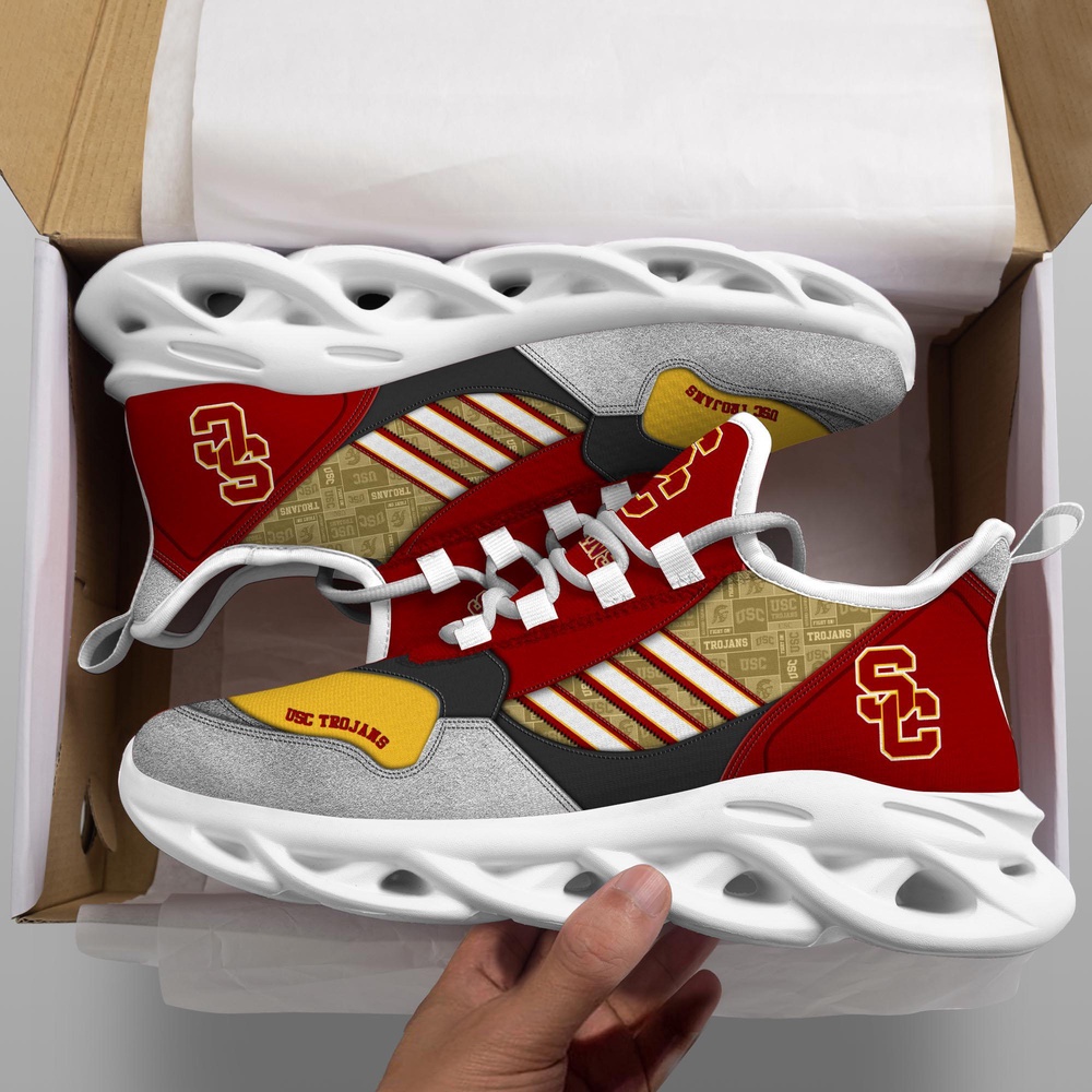 Customized NCAA USC Trojans Sneaker Max Soul Shoes Sporty Soul Customized NCAA USC Trojans Sneaker Max Soul Shoes Sporty Soul