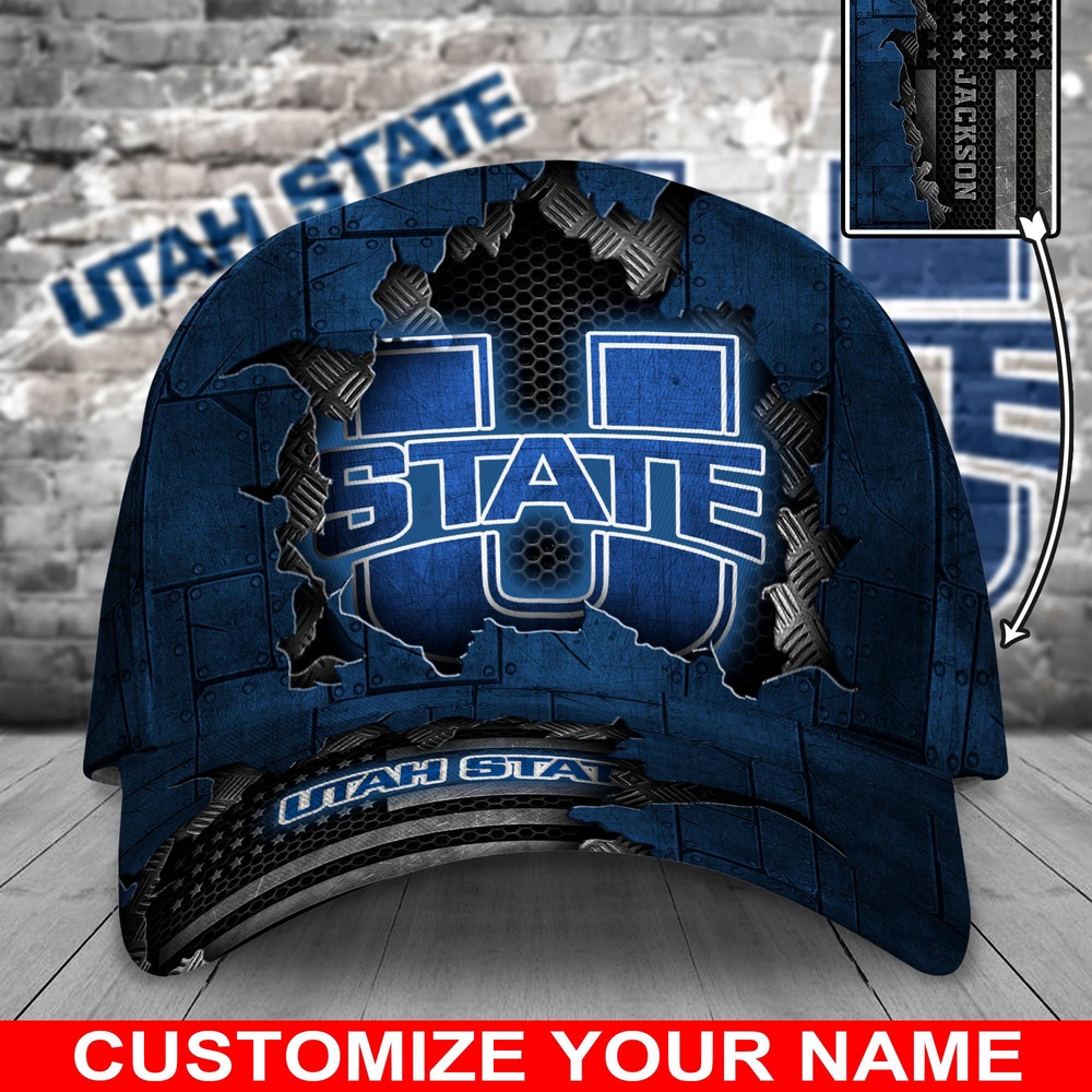 Customized NCAA Utah State Aggies Baseball Cap Comfy Magic Headpiece