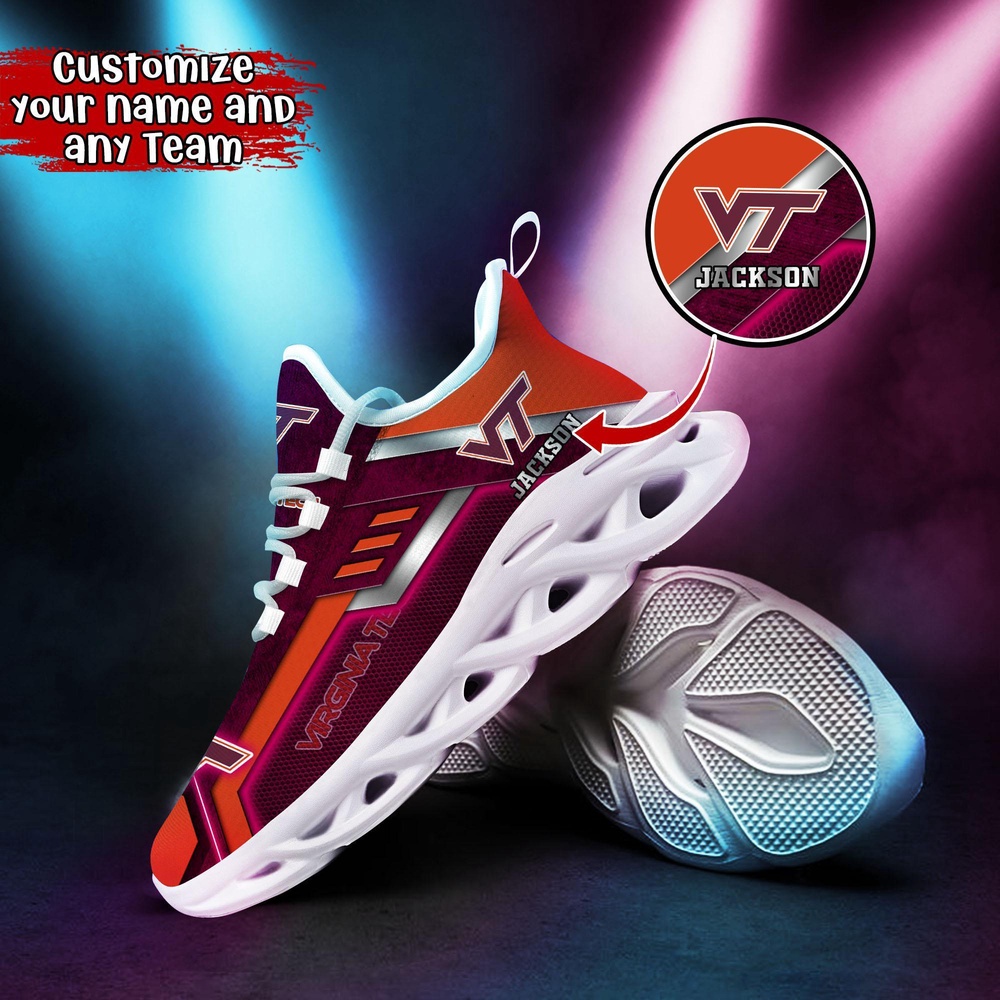 Customized NCAA Virginia Tech Hokies Sneaker Max Soul Shoes Soulful Stride