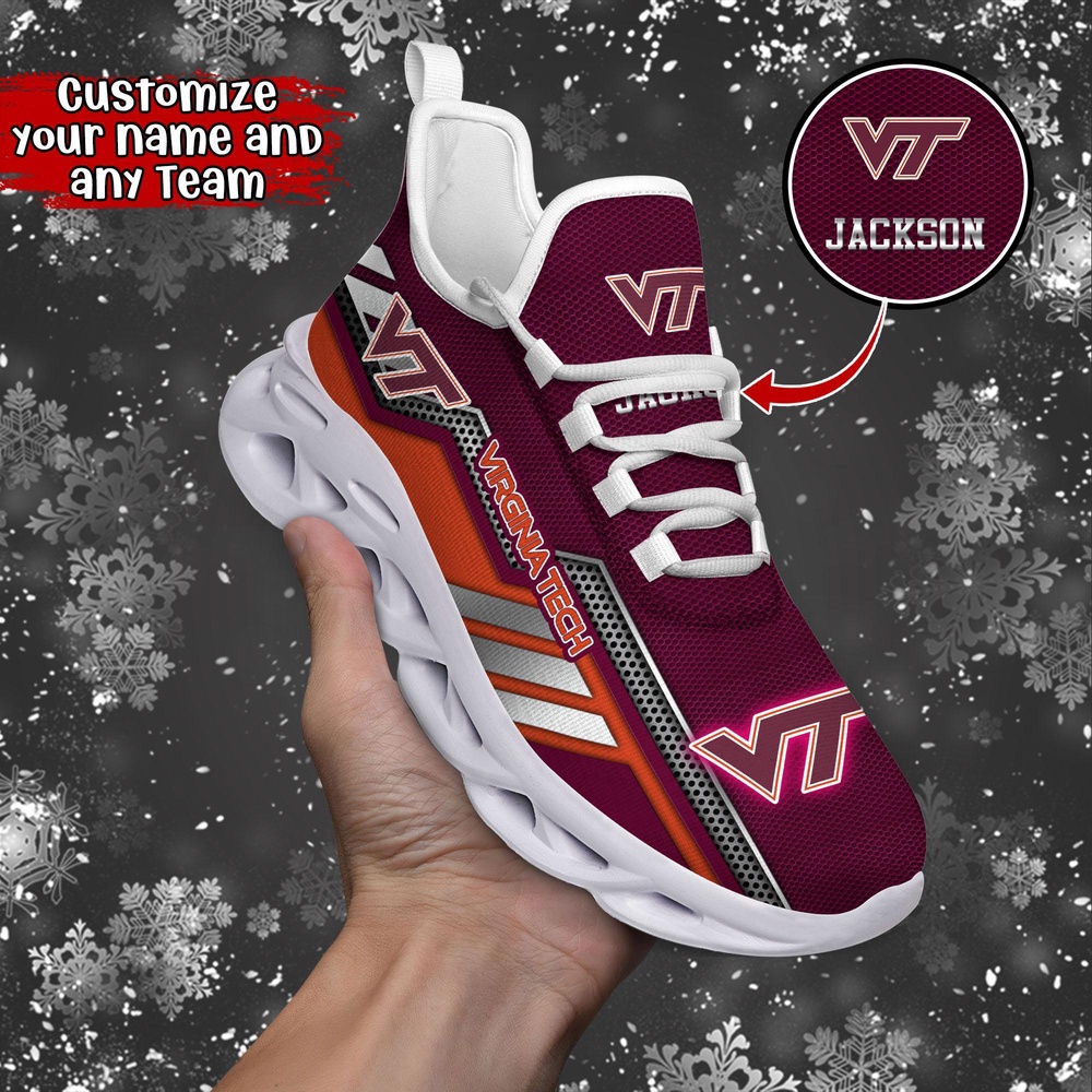 Customized NCAA Virginia Tech Hokies Sneaker Max Soul Shoes Stride Stylishly Customized NCAA Virginia Tech Hokies Sneaker Max Soul Shoes Stride Stylishly
