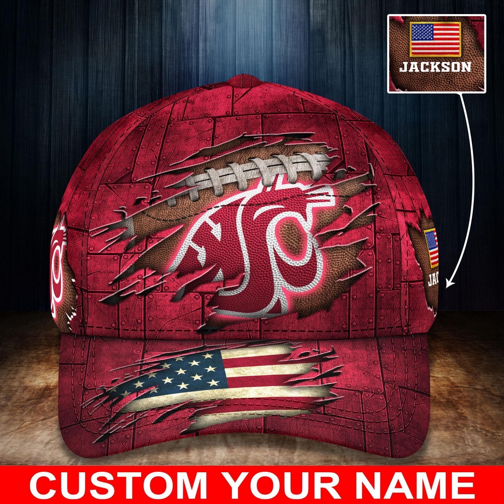 Customized NCAA Washington State Cougars Baseball Cap Casual Elegance Threads Customized NCAA Washington State Cougars Baseball Cap Casual Elegance Threads