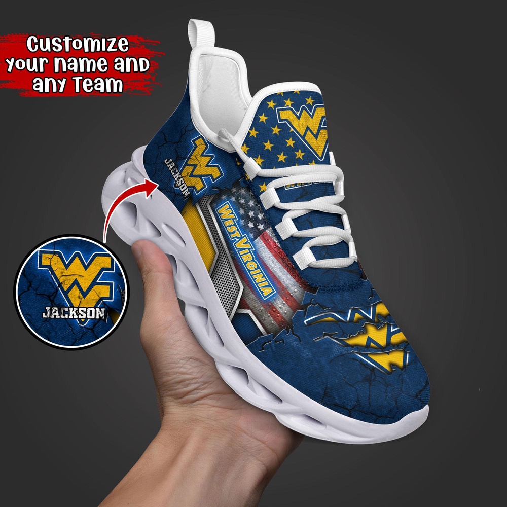 Customized NCAA West Virginia Mountaineers Sneaker Max Soul Shoes Sneaker Elegance Fusion Customized NCAA West Virginia Mountaineers Sneaker Max Soul Shoes Sneaker Elegance Fusion