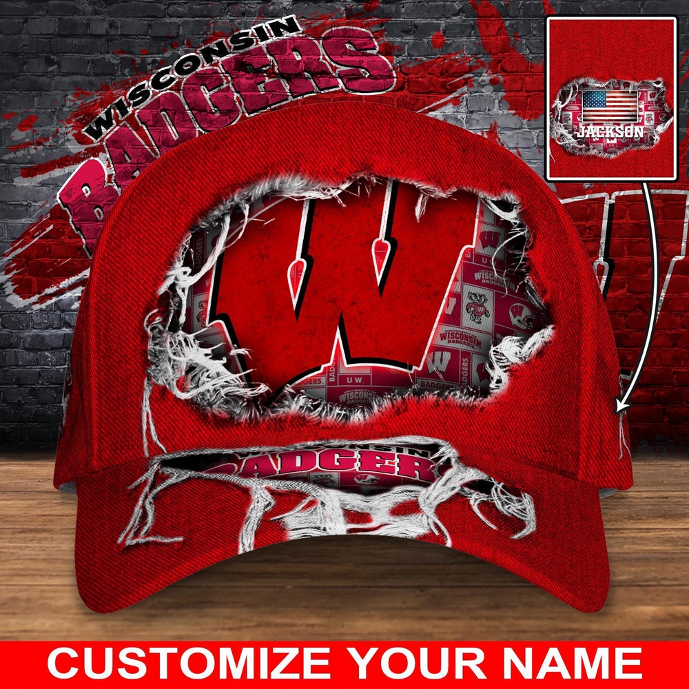 Customized NCAA Wisconsin Badgers Baseball Cap Chic Vibes in Headwear Customized NCAA Wisconsin Badgers Baseball Cap Chic Vibes in Headwear