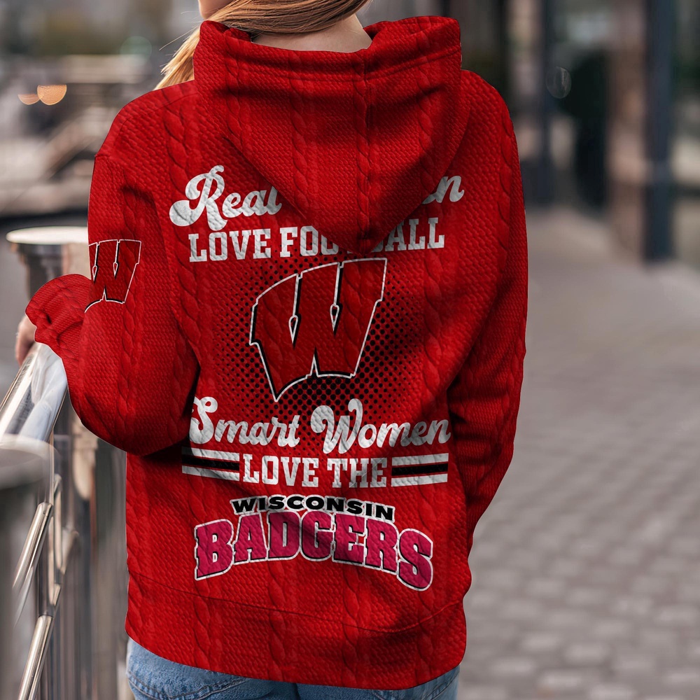 Customized NCAA Wisconsin Badgers Hoodie 3D Chic Campus Layers For Fans