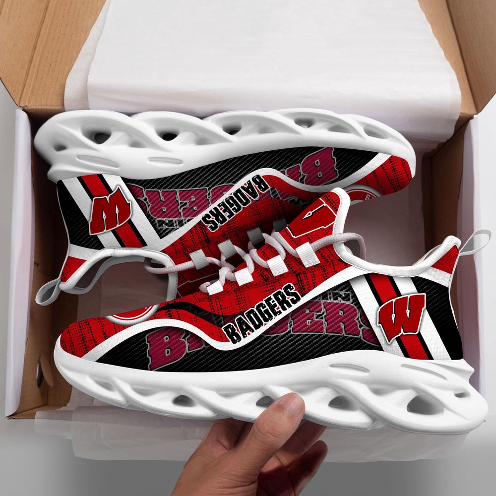 Customized NCAA Wisconsin Badgers Sneaker Max Soul Shoes Stride Into Elegance Customized NCAA Wisconsin Badgers Sneaker Max Soul Shoes Stride Into Elegance