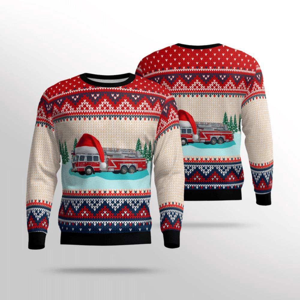 Get Festive With Georgia Columbus Fire And EMS Ugly Christmas Sweater