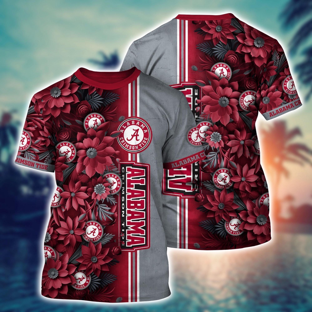 NCAA Alabama Crimson Tide 3D T-Shirt Signature Style Elegance For Sports Fans NCAA Alabama Crimson Tide 3D T-Shirt Signature Style Elegance For Sports Fans