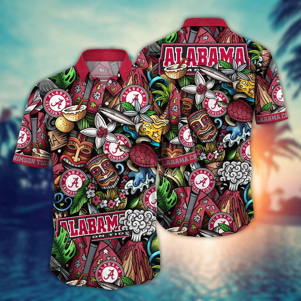 NCAA Alabama Crimson Tide Hawaiian Shirt Goal Line Glory Gift For Fans NCAA Alabama Crimson Tide Hawaiian Shirt Goal Line Glory Gift For Fans