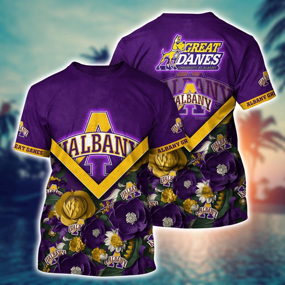 NCAA Albany Great Danes 3D T-Shirt Sporty Elegance Bliss For Sports Fans NCAA Albany Great Danes 3D T-Shirt Sporty Elegance Bliss For Sports Fans