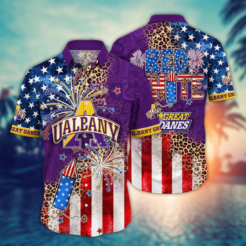 NCAA Albany Great Danes Hawaiian Shirt Aloha All Star Style Gift For Fans NCAA Albany Great Danes Hawaiian Shirt Aloha All Star Style Gift For Fans