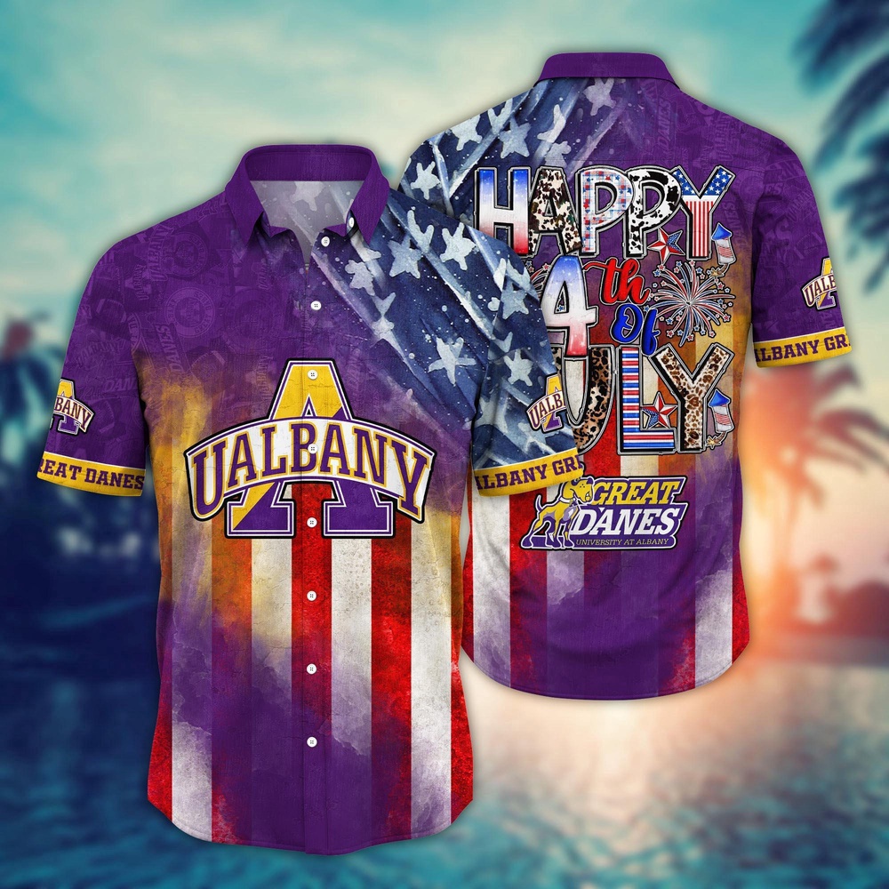 NCAA Albany Great Danes Hawaiian Shirt Heatwave Thrive Gift For Fans NCAA Albany Great Danes Hawaiian Shirt Heatwave Thrive Gift For Fans