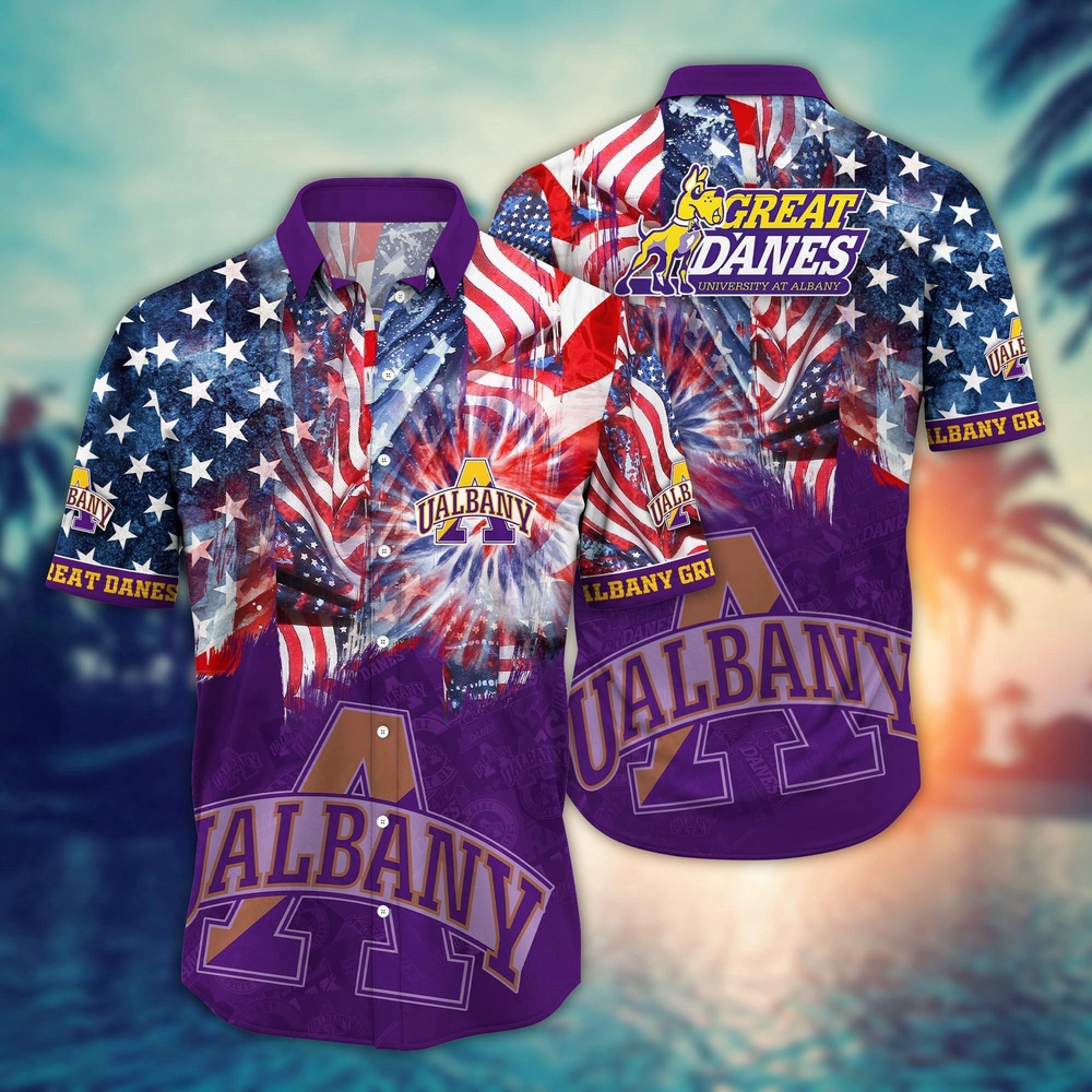 NCAA Albany Great Danes Hawaiian Shirt Marching Band Bloom Gift For Fans NCAA Albany Great Danes Hawaiian Shirt Marching Band Bloom Gift For Fans