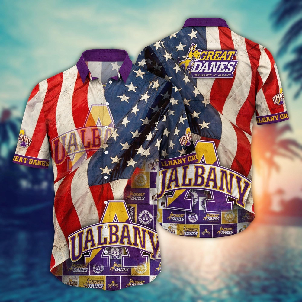 NCAA Albany Great Danes Hawaiian Shirt Serenade In Style For Sports Fans NCAA Albany Great Danes Hawaiian Shirt Serenade In Style For Sports Fans