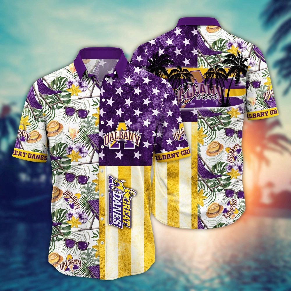 NCAA Albany Great Danes Hawaiian Shirt Team Pride Paradise Gift For Fans NCAA Albany Great Danes Hawaiian Shirt Team Pride Paradise Gift For Fans