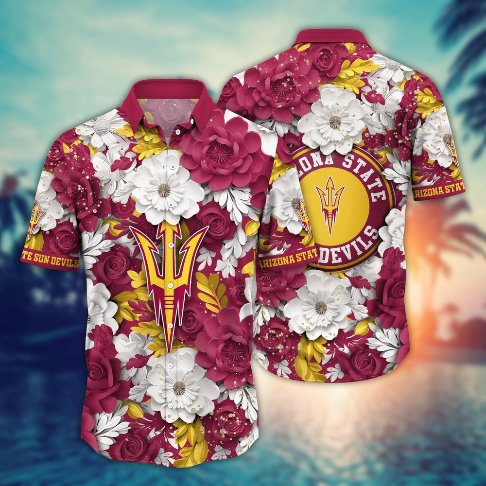 NCAA Arizona State Sun Devils Hawaiian Shirt Tropical Euphoria For Fans NCAA Arizona State Sun Devils Hawaiian Shirt Tropical Euphoria For Fans