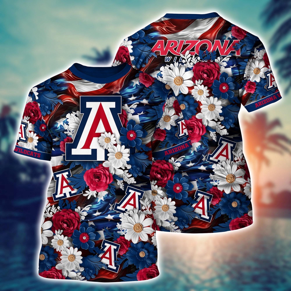 NCAA Arizona Wildcats 3D T-Shirt Signature Bliss For Fans NCAA Arizona Wildcats 3D T-Shirt Signature Bliss For Fans