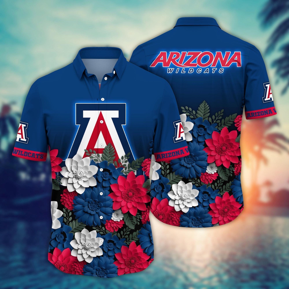 NCAA Arizona Wildcats Hawaiian Shirt Blossom Bliss Cascade For Fans NCAA Arizona Wildcats Hawaiian Shirt Blossom Bliss Cascade For Fans