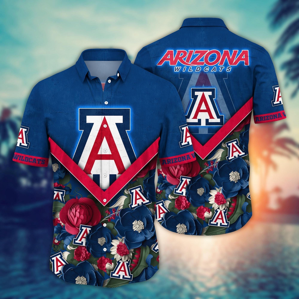 NCAA Arizona Wildcats Hawaiian Shirt Floral Fusion Aloha Bliss For Fans NCAA Arizona Wildcats Hawaiian Shirt Floral Fusion Aloha Bliss For Fans