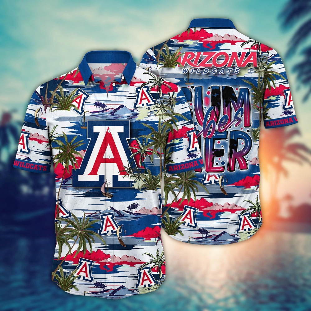 NCAA Arizona Wildcats Hawaiian Shirt Palm Tree Paradise For Sports Fans NCAA Arizona Wildcats Hawaiian Shirt Palm Tree Paradise For Sports Fans