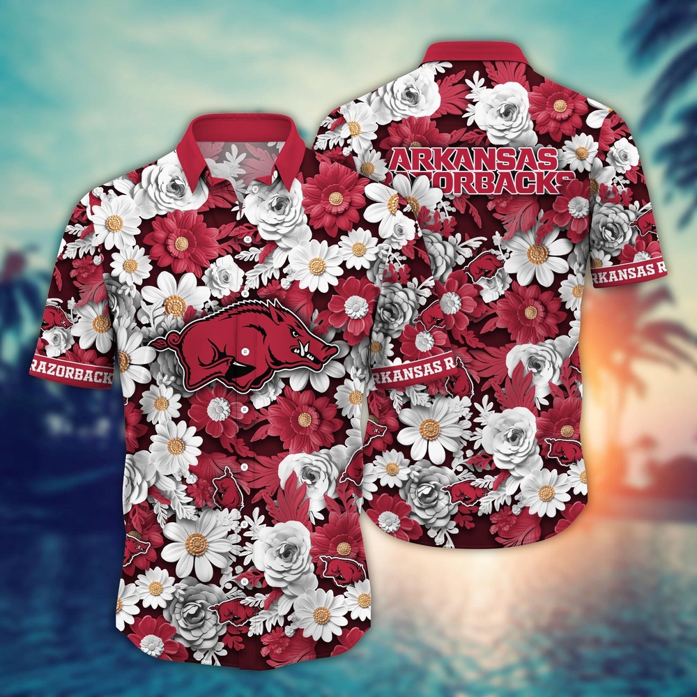 NCAA Arkansas Razorbacks Hawaiian Shirt Breeze Through Bloom For Sports Fans NCAA Arkansas Razorbacks Hawaiian Shirt Breeze Through Bloom For Sports Fans