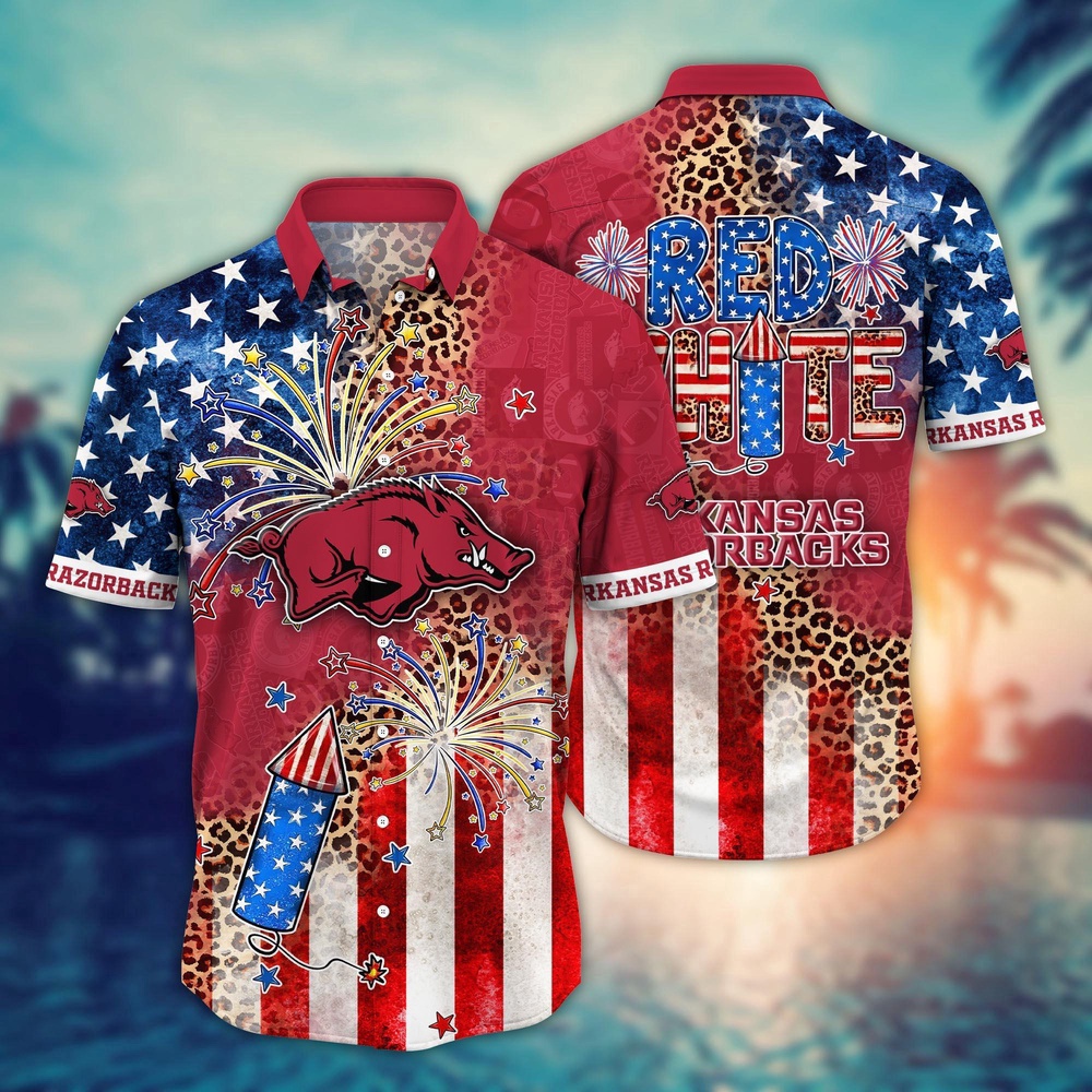 NCAA Arkansas Razorbacks Hawaiian Shirt Sideline Serenity Gift For Fans NCAA Arkansas Razorbacks Hawaiian Shirt Sideline Serenity Gift For Fans