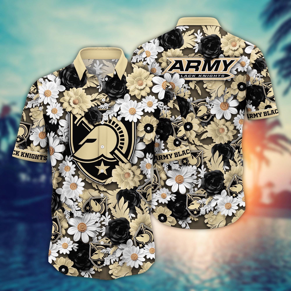 NCAA Army Black Knights Hawaiian Shirt Cheerful Bloom Beats For Sports Fans NCAA Army Black Knights Hawaiian Shirt Cheerful Bloom Beats For Sports Fans