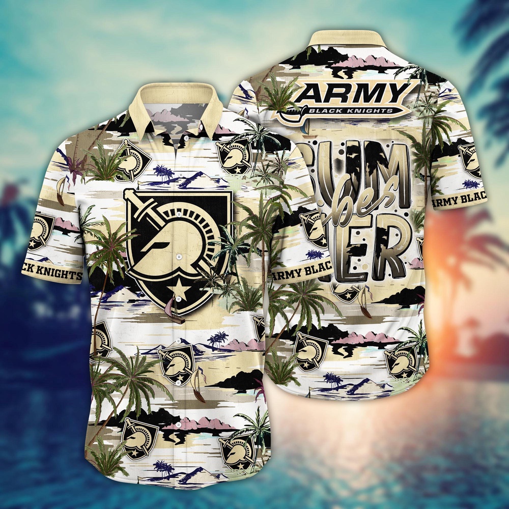 NCAA Army Black Knights Hawaiian Shirt Palm Tree Paradise For Sports Fans NCAA Army Black Knights Hawaiian Shirt Palm Tree Paradise For Sports Fans