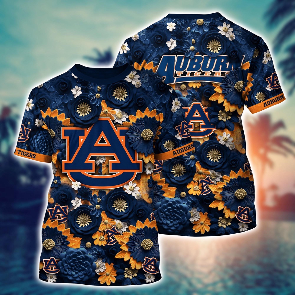 NCAA Auburn Tigers 3D T-Shirt Athletic Aura Trends For Sports Fans NCAA Auburn Tigers 3D T-Shirt Athletic Aura Trends For Sports Fans