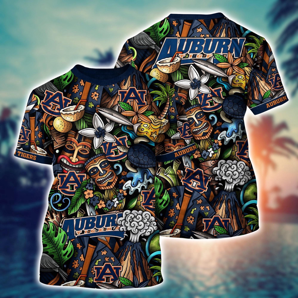 NCAA Auburn Tigers 3D T-Shirt Athletic Style For Fans NCAA Auburn Tigers 3D T-Shirt Athletic Style For Fans