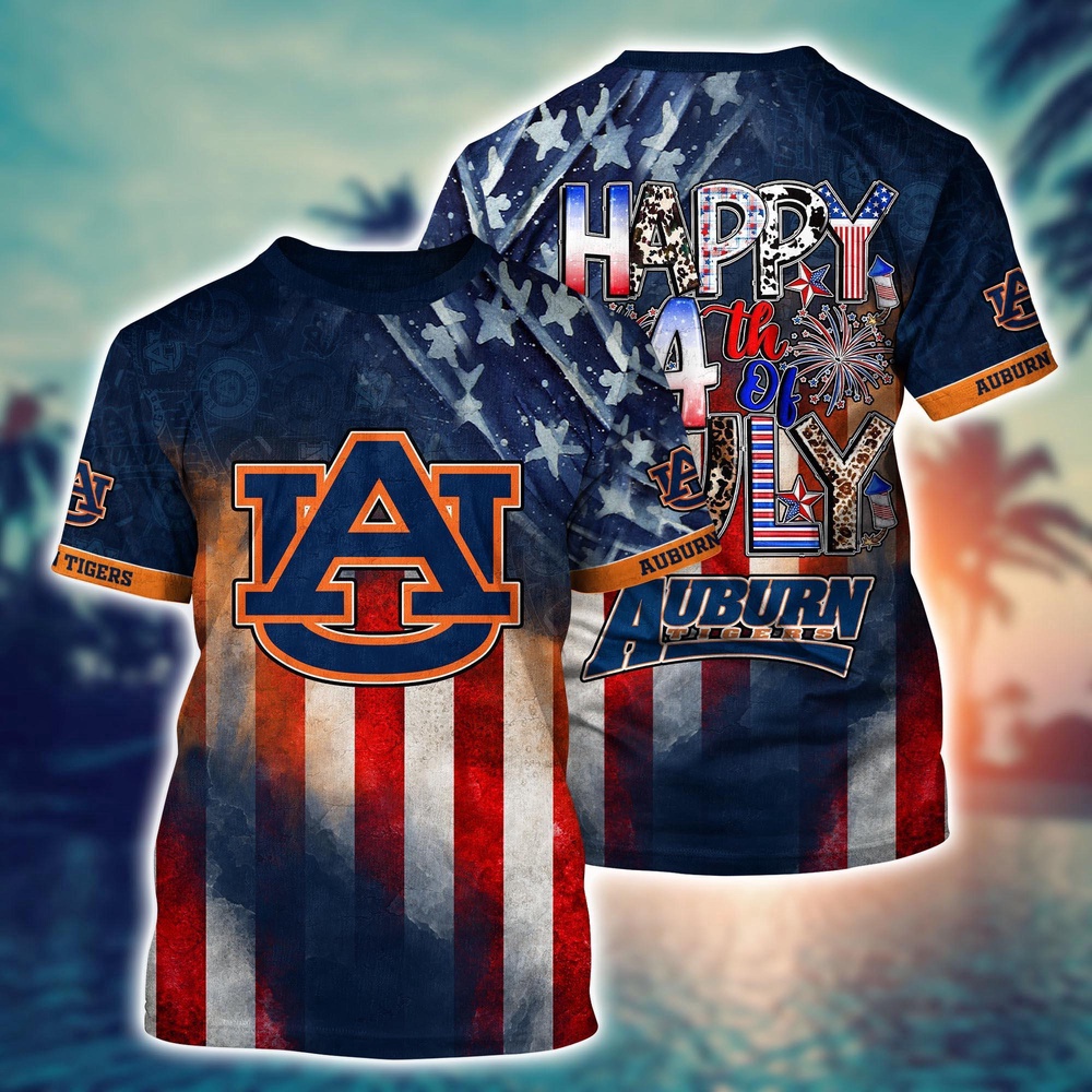 NCAA Auburn Tigers 3D T-Shirt Champion Comfort For Fans NCAA Auburn Tigers 3D T-Shirt Champion Comfort For Fans