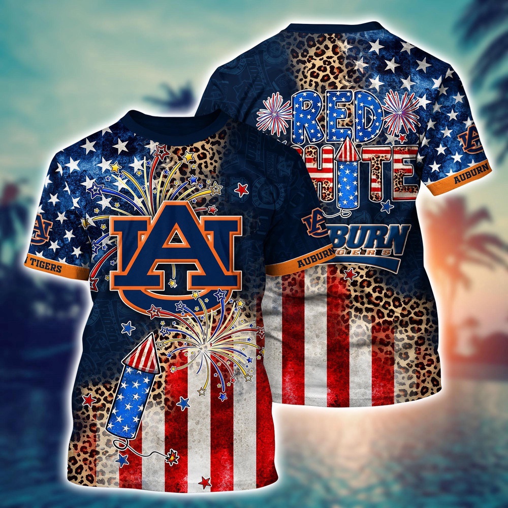 NCAA Auburn Tigers 3D T-Shirt Sleek Campus Style For Fans NCAA Auburn Tigers 3D T-Shirt Sleek Campus Style For Fans