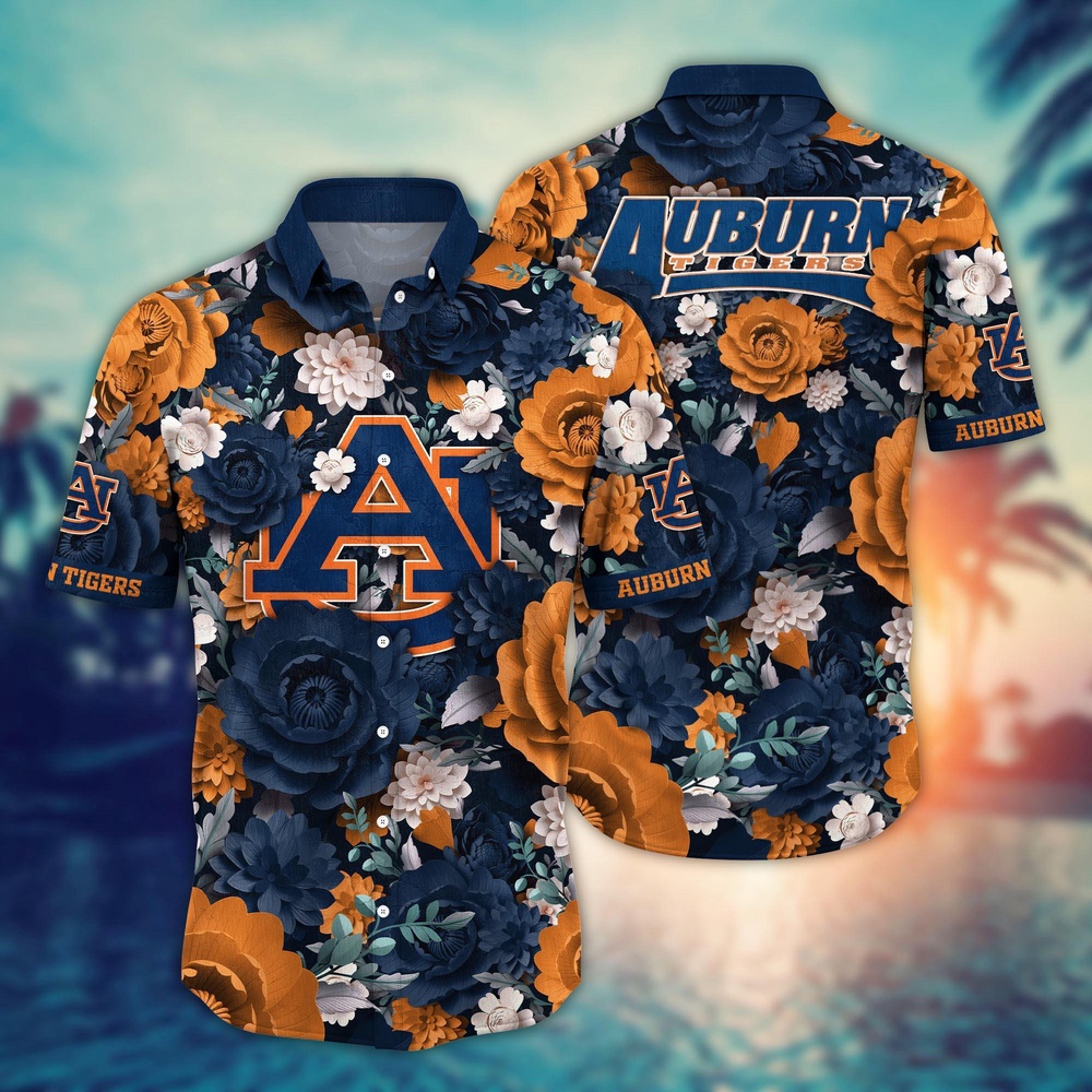 NCAA Auburn Tigers Hawaiian Shirt Champion Bloom Parade For Fans NCAA Auburn Tigers Hawaiian Shirt Champion Bloom Parade For Fans