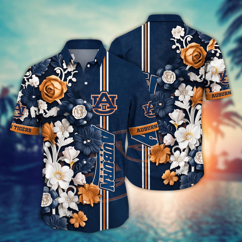 NCAA Auburn Tigers Hawaiian Shirt Fusion Delight For Sports Fans NCAA Auburn Tigers Hawaiian Shirt Fusion Delight For Sports Fans