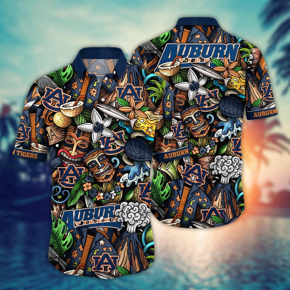 NCAA Auburn Tigers Hawaiian Shirt Goal Line Glory Gift For Fans NCAA Auburn Tigers Hawaiian Shirt Goal Line Glory Gift For Fans