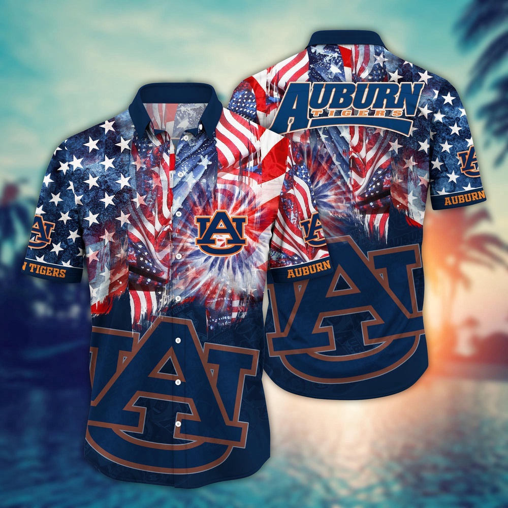 NCAA Auburn Tigers Hawaiian Shirt Sideline Bloom Gift For Fans NCAA Auburn Tigers Hawaiian Shirt Sideline Bloom Gift For Fans