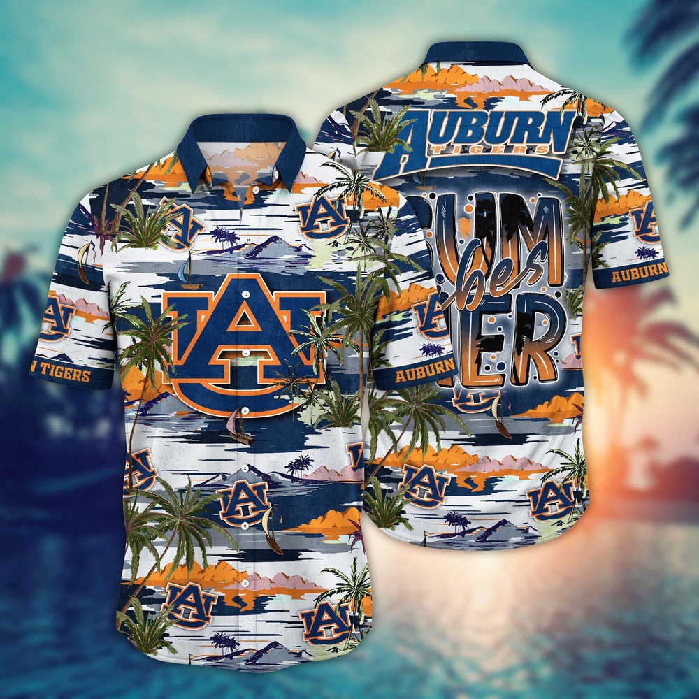 NCAA Auburn Tigers Hawaiian Shirt Tropical Bliss Brigade For Sports Fans NCAA Auburn Tigers Hawaiian Shirt Tropical Bliss Brigade For Sports Fans