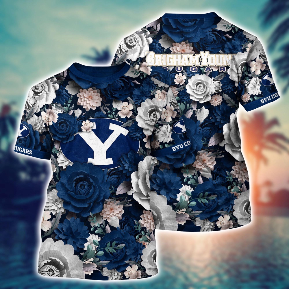 NCAA BYU Cougars 3D T-Shirt Sleek Layers Of Bliss For Sports Fans NCAA BYU Cougars 3D T-Shirt Sleek Layers Of Bliss For Sports Fans
