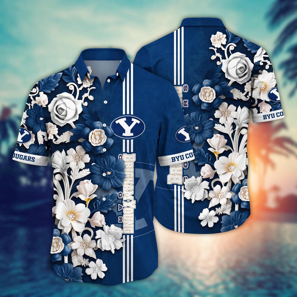 NCAA BYU Cougars Hawaiian Shirt Breeze Through Glory For Sports Fans NCAA BYU Cougars Hawaiian Shirt Breeze Through Glory For Sports Fans
