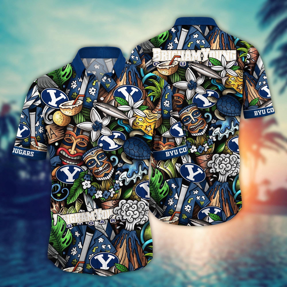 NCAA BYU Cougars Hawaiian Shirt Sizzling Spirit Gift For Fans