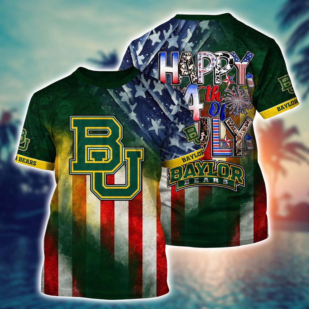 NCAA Baylor Bears 3D T-Shirt Sporty Bliss For Fans NCAA Baylor Bears 3D T-Shirt Sporty Bliss For Fans
