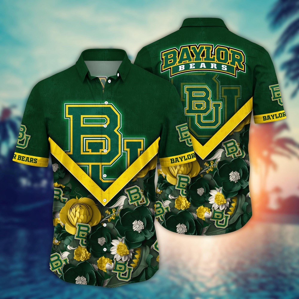 NCAA Baylor Bears Hawaiian Shirt Blossom Blaze For Fans NCAA Baylor Bears Hawaiian Shirt Blossom Blaze For Fans