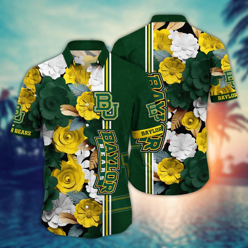 NCAA Baylor Bears Hawaiian Shirt Blossom Bliss Cascade For Sports Fans NCAA Baylor Bears Hawaiian Shirt Blossom Bliss Cascade For Sports Fans