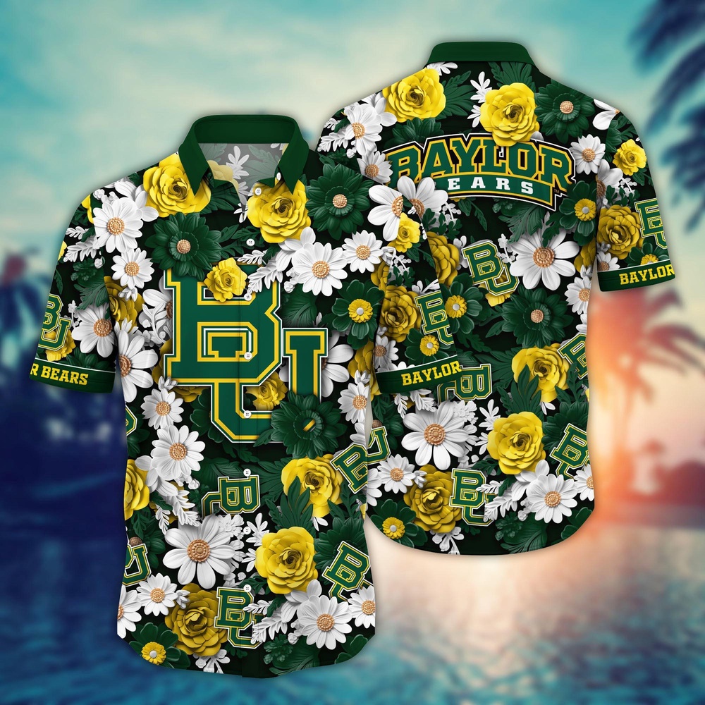 NCAA Baylor Bears Hawaiian Shirt Breeze Through Bloom For Sports Fans NCAA Baylor Bears Hawaiian Shirt Breeze Through Bloom For Sports Fans