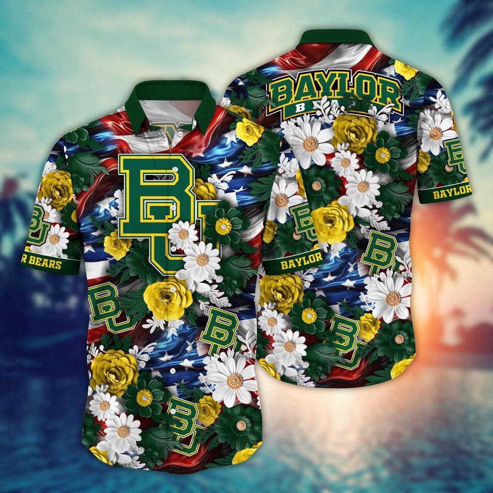 NCAA Baylor Bears Hawaiian Shirt Campus Bloom Elegance Gift For Fans NCAA Baylor Bears Hawaiian Shirt Campus Bloom Elegance Gift For Fans