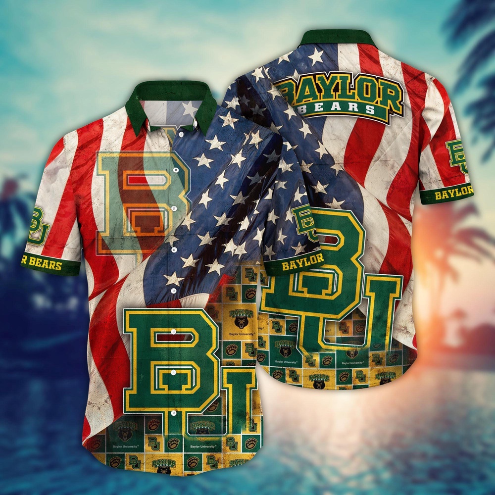 NCAA Baylor Bears Hawaiian Shirt US Flags Elegance For Sports Fans NCAA Baylor Bears Hawaiian Shirt US Flags Elegance For Sports Fans