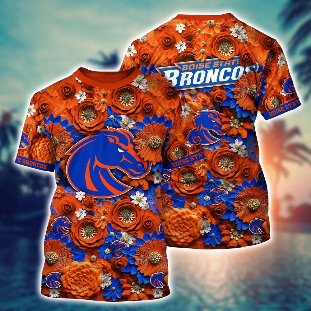 NCAA Boise State Broncos 3D T-Shirt Athletic Aura Trends For Sports Fans