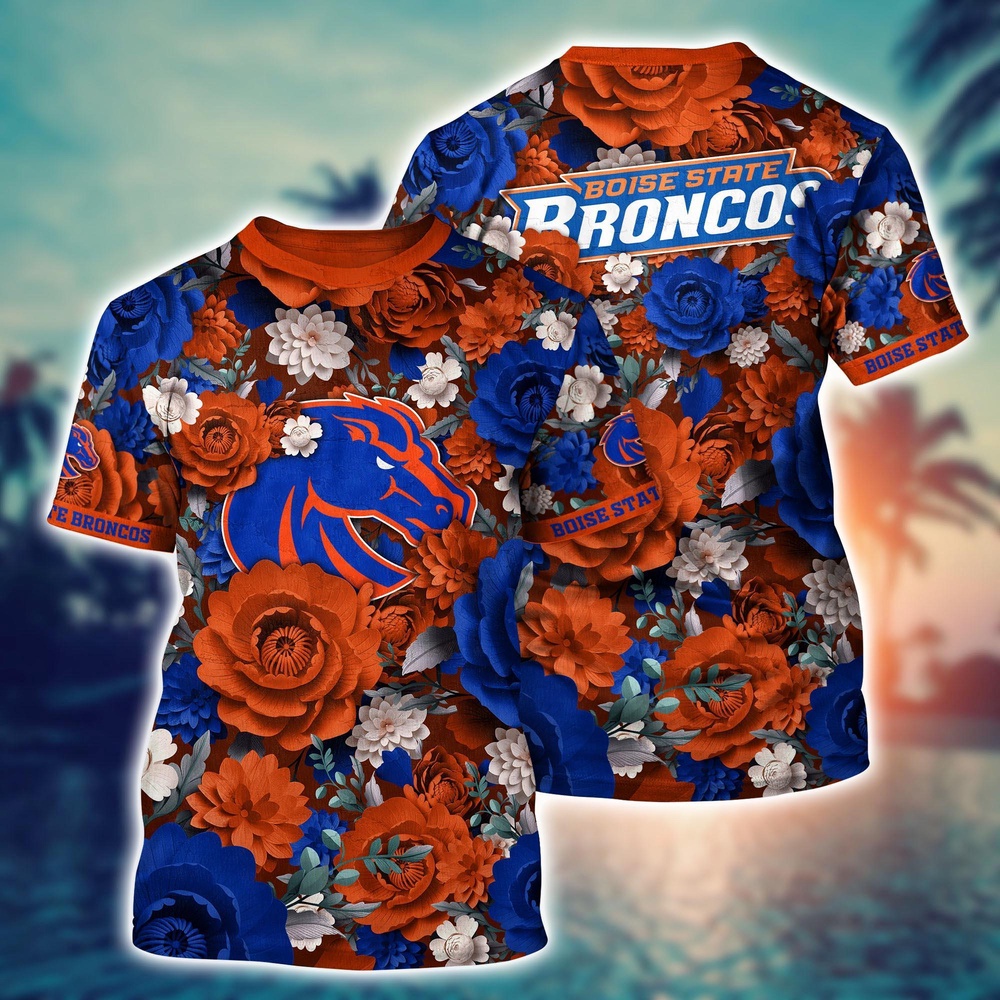 NCAA Boise State Broncos 3D T-Shirt Chic Vibes in Threads For Sports Fans