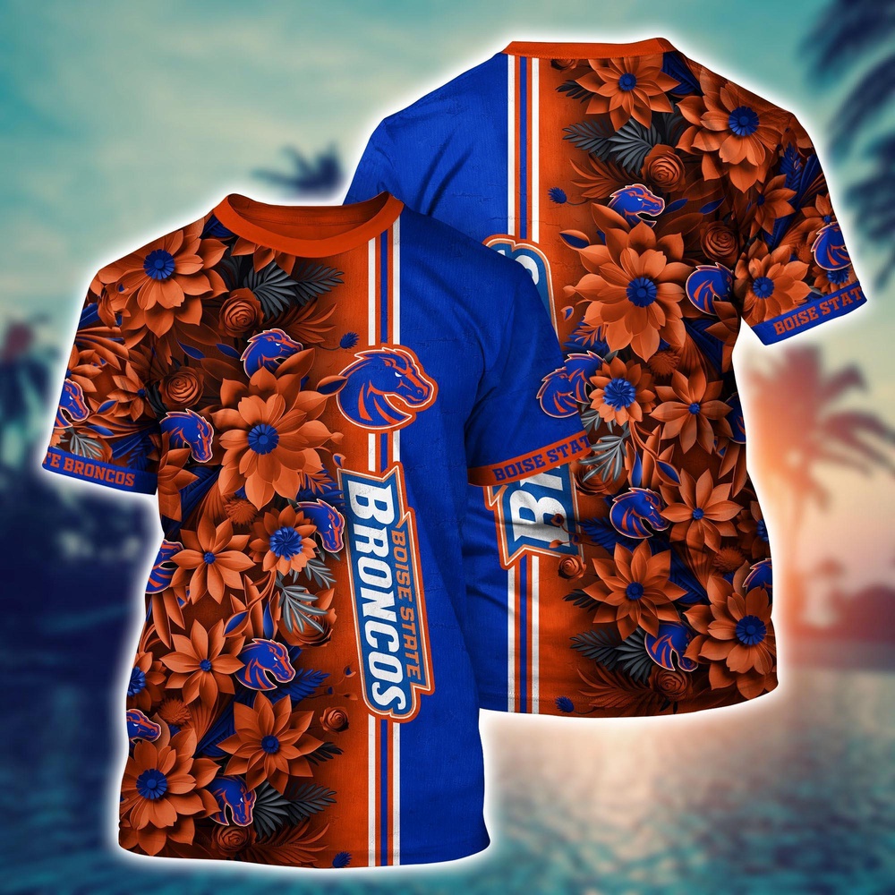NCAA Boise State Broncos 3D T-Shirt Signature Style Elegance For Sports Fans