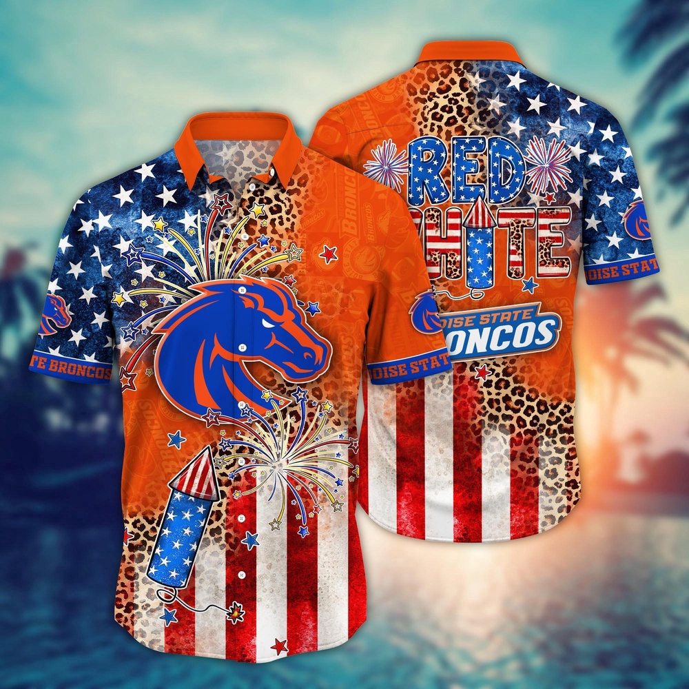 NCAA Boise State Broncos Hawaiian Shirt Floral Fanfare Gift For Fans NCAA Boise State Broncos Hawaiian Shirt Floral Fanfare Gift For Fans