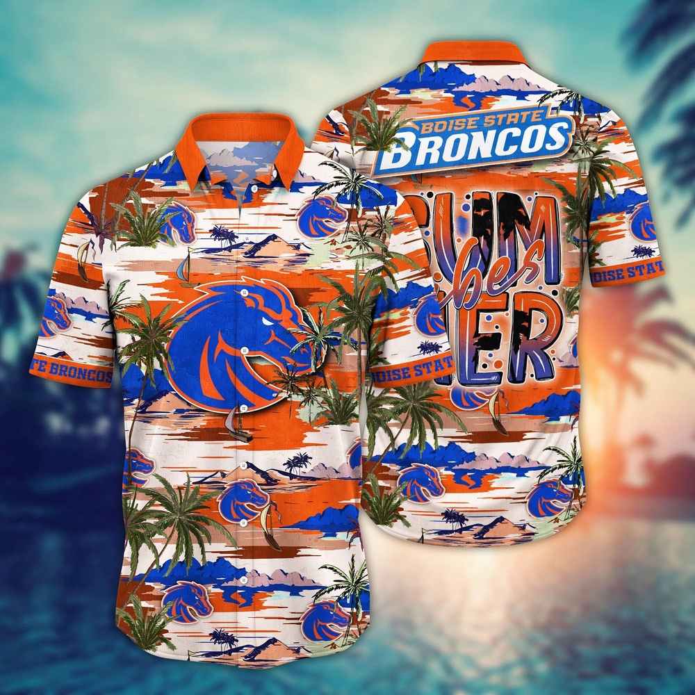 NCAA Boise State Broncos Hawaiian Shirt Tropical Bliss Brigade For Sports Fans NCAA Boise State Broncos Hawaiian Shirt Tropical Bliss Brigade For Sports Fans